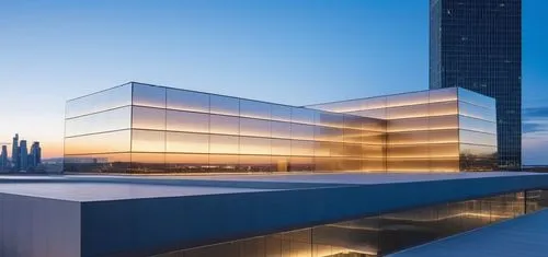 In the heart of the bustling city, a striking library comes to life. Buildings and towering skyscrapers come to life. In this magnificent and breathtaking sight, a facade featuring stunning glass pane