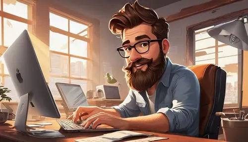 vector illustration,illustrator,blur office background,world digital painting,freelancer,vector art,inntrepreneur,freelance,man with a computer,commissionner,flat blogger icon,kovic,game illustration,cyprien,animator,working space,adobe illustrator,blogger icon,coffee background,vector graphics,Illustration,Abstract Fantasy,Abstract Fantasy 23