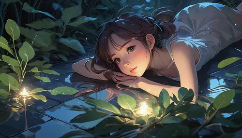 fireflies,lilies,girl in the garden,night-blooming jasmine,in the tall grass,garden fairy,undergrowth,lily of the field,gardening,ephedra,fairy lights,lilies of the valley,girl picking flowers,falling flowers,flora,overgrown,girl lying on the grass,firefly,lily of the valley,grass lily,Photography,Artistic Photography,Artistic Photography 02