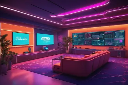 computer room,game room,ufo interior,the server room,modern office,cybertown,cybercafes,neon human resources,aqua studio,spaceship interior,arktika,cyberscene,80's design,modern room,cyberpunk,blur office background,atari,techradar,cyberia,aesthetic,Illustration,Vector,Vector 19