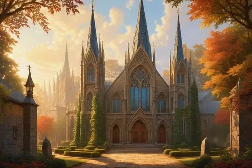 cathedral,gothic church,nidaros cathedral,adelaar,karakas,church painting,ulm minster,haunted cathedral,autumn morning,autumn background,koln,sylvania,hall of the fallen,kinkade,autumn scenery,arenanet,altena,nargothrond,the cathedral,reichstadt,Conceptual Art,Daily,Daily 33