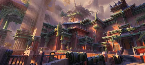 ancient city,fantasy city,destroyed city,castle of the corvin,hall of the fallen,castle iron market,townscape,fractal environment,medieval town,fantasy landscape,townhouses,medieval architecture,ancient buildings,northrend,peter-pavel's fortress,3d fantasy,concept art,sci fiction illustration,arcanum,blocks of houses