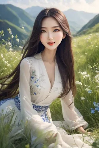 hanbok,ao dai,bingqian,huayi,flower background,spring background,diaochan,gorani,landscape background,springtime background,chuseok,jingqian,beautiful girl with flowers,jinling,yiwen,koreana,kunqu,jianyin,joy,suzy,Photography,Commercial