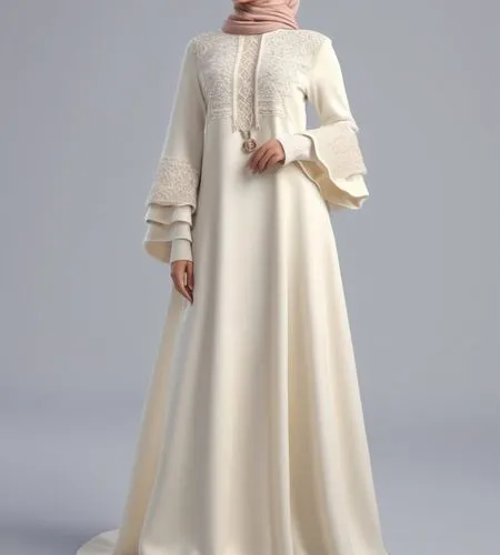 a floor-length dress,abaya,leia,wedding gown,organa,tahiliani,Photography,General,Realistic