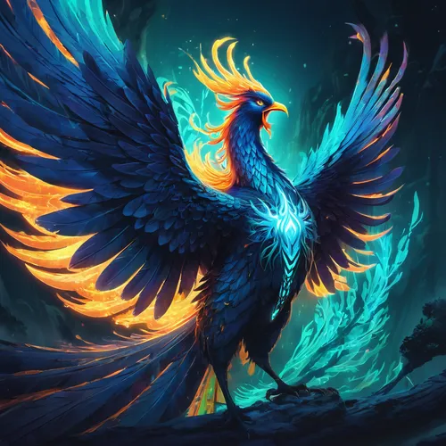 blue and gold macaw,gryphon,garuda,phoenix rooster,firebird,griffon bruxellois,blue macaw,harpy,blue and yellow macaw,phoenix,pegasus,griffin,blue parrot,feathers bird,night bird,corsair,eagle,imperial eagle,macaw,eagle illustration,Conceptual Art,Fantasy,Fantasy 02