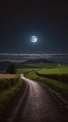 ufo,photo manipulation,photomanipulation,night sky,ufo intercept,the night sky,planet alien sky,moonlit night,night image,night scene,fantasy picture,atmospheric phenomenon,ufos,photoshop manipulation,winding road,evening atmosphere,night highway,futuristic landscape,space art,northen light,Photography,General,Natural