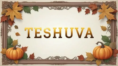 a frame with some leaves and pumpkins,teshuva,teshuvah,tshuva,thanksgiving background,autumn background,autumn icon