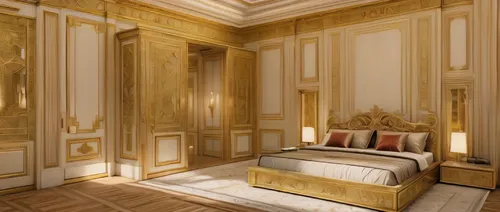 gold wall,chambre,ornate room,gold paint stroke,gold lacquer,bedchamber,opulently,opulent,gold stucco frame,luxury bathroom,opulence,gold paint strokes,great room,luxurious,crillon,ritzau,art deco,wal