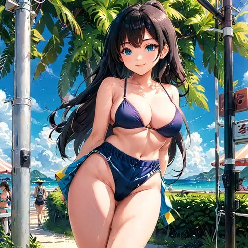 beach background,mai,shimei,beach scenery,summer background,atago,Anime,Anime,Realistic