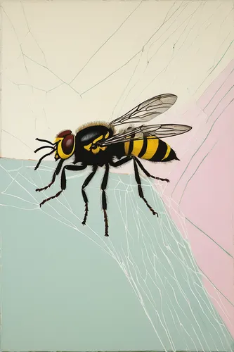 Develop a suspenseful plot where a wedge-spot hover fly must escape a spider's web,housefly,syrphid fly,drawing bee,artificial fly,bumblebee fly,sawfly,flower fly,wasp,hover fly,field wasp,hoverfly,du