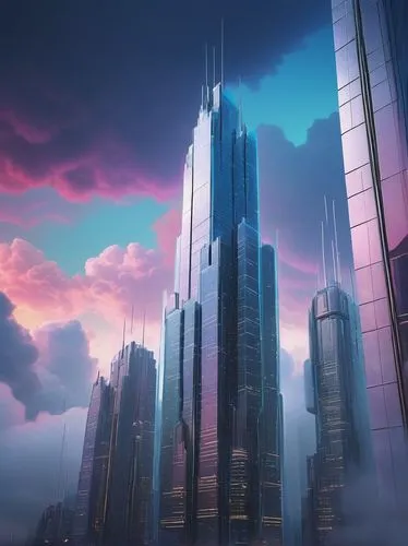 futuristic landscape,coruscant,cybercity,skyscraping,skycraper,fantasy city,cybertown,futuristic architecture,the skyscraper,skyscraper,sky city,skyscrapers,megacorporations,megacorporation,metropolis,skyreach,coruscating,supertall,cyberport,skyterra,Illustration,Vector,Vector 12