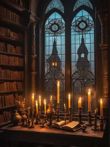 old library,reading room,candelight,librarians,candlelit,candlelights,libraries,academical,bookshelves,scriptorium,candlemaker,inglenook,spellbook,study room,library,candles,candelabras,bookcases,candlelight,manuscripts,Photography,Documentary Photography,Documentary Photography 01