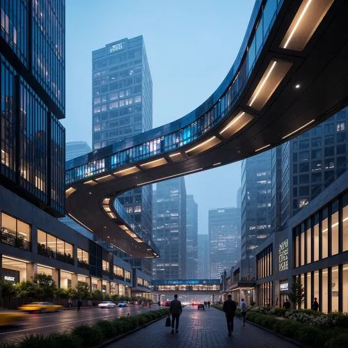 hudson yards,taikoo,shenzen,chongqing,skybridge,undershaft,skyways,hongdan center,transbay,xujiahui,wangfujing,difc,tianjin,guangzhou,citicorp,chengdu,songdo,futuristic architecture,tishman,leadenhall