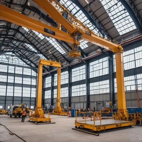 danger overhead crane,gantry crane,loading crane,loading cranes,steel construction,load crane,industrial hall,container crane,factory hall,construction equipment,truck mounted crane,construction area,plate girder bridge,truck crane,yellow machinery,the large crane,mega crane,aircraft construction,shipping crane,prefabricated buildings,Photography,General,Realistic