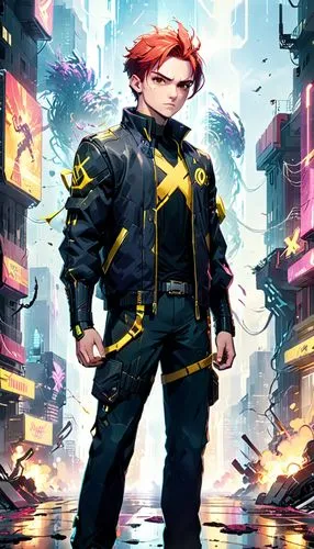 transistor,x-men,cyberpunk,cg artwork,engineer,hero academy,pilot,sci fiction illustration,xmen,comic hero,cyborg,policeman,superhero background,male character,jacket,x men,yukio,captain p 2-5,mechanic,game illustration,Anime,Anime,General