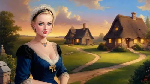 fantasy picture,nelisse,girl in a historic way,cinderella,noblewomen,housemaid