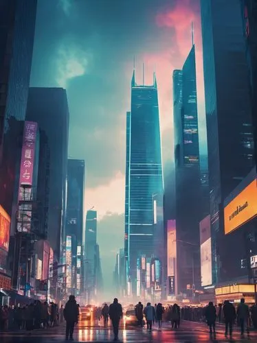 cybercity,guangzhou,shinjuku,cyberpunk,shanghai,mongkok,cityzen,metropolis,futuristic landscape,city at night,evening city,cityscape,colorful city,dystopian,fantasy city,bladerunner,time square,coruscant,chongqing,tokyo city,Conceptual Art,Daily,Daily 20