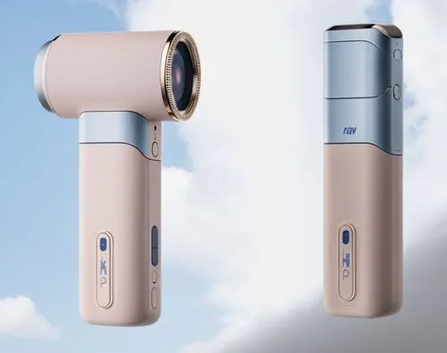 高级感,two electronic cameras on the same side and one is in the air,bluetooth headset,ophthalmoscope,wiimote,airpods,airpod,airfone,Photography,General,Realistic