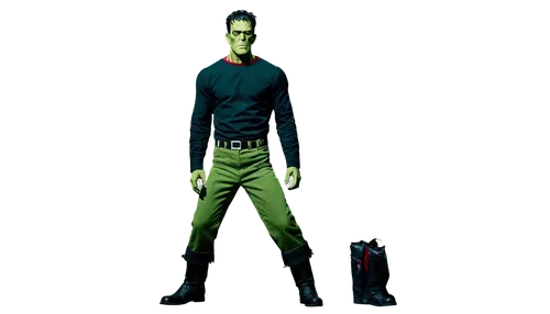 halloween frankenstein,derivable,shadowmen,standing man,shadowman,3d man,frankenstein,pixton,green black,frankenstein monster,greenscreen,reanimator,man holding gun and light,personaje,deucalion,green background,walking man,green skin,murdoc,rotoscope,Conceptual Art,Oil color,Oil Color 13