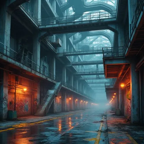 industrial landscape,alleyway,industrial ruin,shadowrun,alleyways,empty factory,industrial hall,industrial,alley,warehouses,abandoned factory,industrie,chemical plant,halflife,undercity,warehouse,half life,industrialism,alleys,dishonored,Photography,General,Realistic