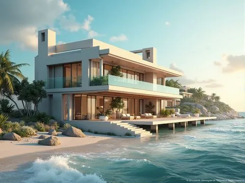 3d rendering,oceanfront,house by the water,beachfront,tropical house,holiday villa,luxury property,beach house,render,dunes house,renders,beachhouse,dreamhouse,luxury home,seasteading,ocean view,mayakoba,seaside view,shorefront,3d render,Photography,General,Realistic