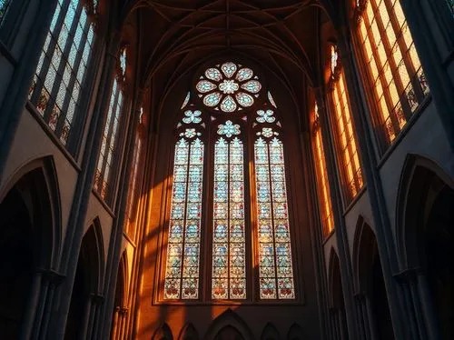 transept,pieterskerk,kerk,verkerk,niekerk,church windows,ulm minster,ouderkerk,stained glass windows,aachen cathedral,st marienkirche,stained glass,main organ,presbytery,utrecht,thomaskirche,oedekerk,church window,stained glass window,interior view,Photography,General,Realistic