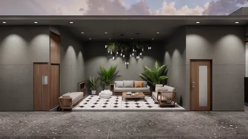 hallway space,3d rendering,loft,concrete ceiling,shared apartment,an apartment,apartment,interior modern design,modern room,rest room,garden design sydney,landscape design sydney,sky apartment,interior design,bonus room,exposed concrete,modern living room,room divider,contemporary decor,luxury bathroom