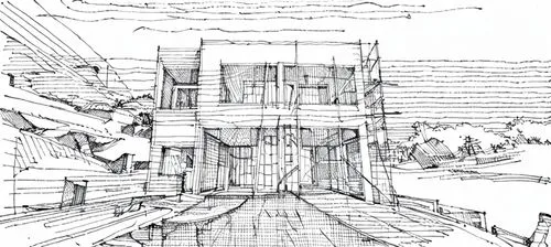 line drawing,frame drawing,multi-story structure,kirrarchitecture,house drawing,game drawing,pencil lines,peter-pavel's fortress,hanging houses,pencils,moveable bridge,roofs,camera illustration,observ