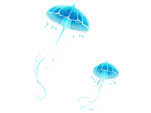 jellyfish,sea jellies,jellies,mycena,blue mushroom,jellyfish collage,ctenophores,jellyfishes,fairy lanterns,cnidaria,cauliflower jellyfish,cloud mushroom,mushroom island,bioluminescent,toadstools,conocybe,mushroom landscape,parasols,aquamarine,marasmius,Illustration,Japanese style,Japanese Style 06