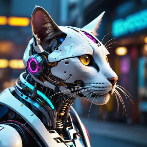 cyberpunk,chat bot,cat vector,cat warrior,mow,tom cat,cyborg,street cat,egyptian mau,cybernetics,cyber,animal feline,ocicat,alley cat,feline,cat image,catlike,wildcat,streampunk,cat