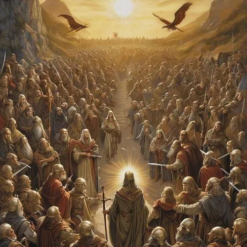 procession,pentecost,armies,pentecostalists,multitude,day of the victory,Illustration,Realistic Fantasy,Realistic Fantasy 14