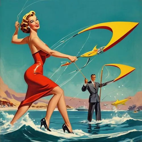 radebaugh,thunderball,atomic age,retro 1950's clip art,waverider,emshwiller,vintage illustration,tailfins,surfaris,pin ups,surfwear,valentine day's pin up,streamline,streamliners,waterskiing,stratocruiser,vintage art,wind surfing,maraschino,speargun,Illustration,Retro,Retro 12