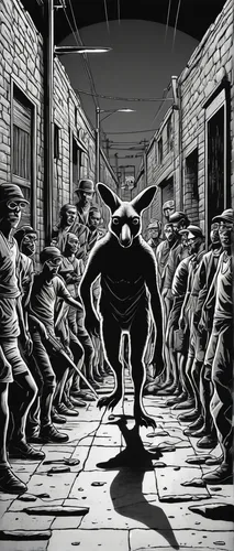 game illustration,the black sheep,blind alley,sci fiction illustration,black city,pied piper,danse macabre,the morgue,dark art,madhouse,halloween illustration,litecoin,workhouse,action-adventure game,street dance,breeding ground,the sheep,the pied piper of hamelin,thriller,nightmare,Illustration,Black and White,Black and White 18