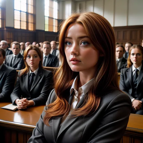 amber heard 21 yo, inquisitive expression (Nikon PC 35mm f2.8),jury,clary,the girl's face,barrister,attorney,lawyer,detention,suits,hitchcock,private school,school uniform,clove,business women,lawyers