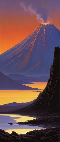 volcanic landscape,kamchatka,volcanism,stratovolcano,volcanic field,fuji,volcano,gorely volcano,lava plain,mount taranaki,volcanos,fuji mountain,the volcano avachinsky,mount ngauruhoe,volcanoes,volcanic landform,mount fuji,volcanic,koryaksky volcano,krafla volcano,Conceptual Art,Sci-Fi,Sci-Fi 15