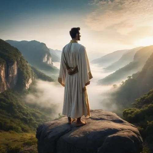 benediction of god the father,biblical narrative characters,man praying,pilgrimage,son of god,priesthood,the good shepherd,the spirit of the mountains,god the father,nature and man,messenger of the gods,god,huangshan maofeng,jesus christ and the cross,sacred,spirituality,merciful father,spiritual environment,the wanderer,holyman