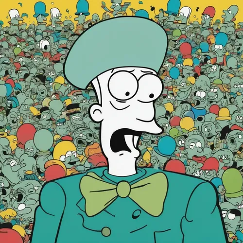 flanders,bart,homer,homer simpsons,patrick's day,retro cartoon people,riddler,gray-green,cartoon people,bot icon,steamed meatball,landfill,frankenstein,chowder,green bubbles,background image,pistachio,mayor,vincent van gough,cartoon doctor,Illustration,Children,Children 05