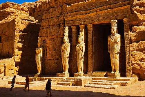 abu simbel,jordan tours,poseidons temple,house with caryatids,egypt,ancient civilization,egyptian temple,edfu,ancient buildings,jerash,ramses ii,ancient egypt,qasr amra,karnak,unesco world heritage site,the ancient world,ancient greek temple,doric columns,qasr azraq,the sculptures,Conceptual Art,Sci-Fi,Sci-Fi 14