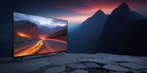 plasma tv,exterior mirror,hdtv,virtual landscape,windows wallpaper,smart tv,Photography,General,Realistic