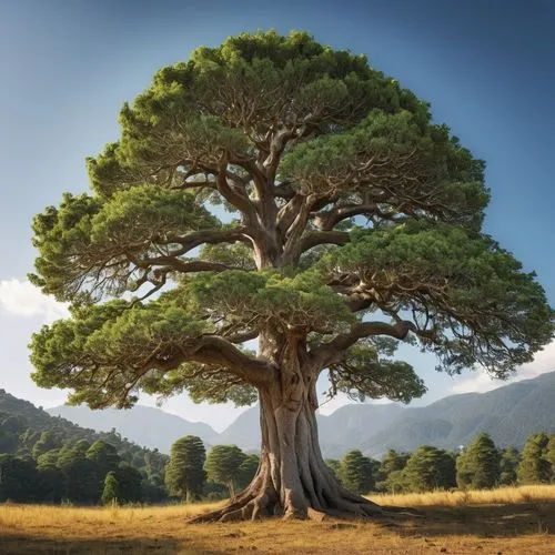 un arbol gigante,araucaria,canarian dragon tree,argan tree,dragon tree,celtic tree,flourishing tree,pine-tree,two needle pinyon pine,american pitch pine,oregon pine,austrocedrus chilensis,isolated tre