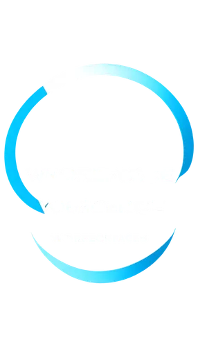 Modern workforce logo, blue and white color scheme, abstract shape, dynamic curves, 3D effect, metallic texture, reflective surface, centered composition, symmetrical design, bold font, uppercase lett