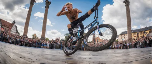 Emil Johansson of the Sweden performs during the finals of the Red Bull District Ride 2017 in Nuremberg Germany on September 2nd 2017 Sebastian Marko Red Bull Content Pool AP-1T3XUXZ9W2111 Usage for e