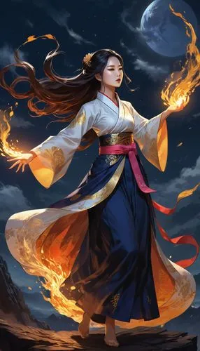 flame spirit,mulan,dancing flames,hanbok,fire dance,wuchang,fire artist,fire siren,fire angel,fire master,yi sun sin,flame of fire,fire background,taijiquan,firedancer,fire poi,pillar of fire,burning torch,celebration of witches,fire dancer,Unique,Design,Character Design