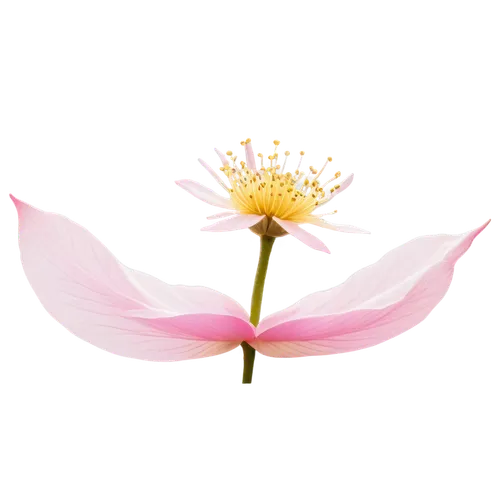 Delicate flower, soft pink petals, gentle curves, intricate details, center yellow stigma, pollen, subtle shine, close-up shot, macro photography, shallow depth of field, warm lighting, bokeh backgrou