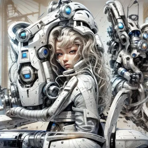 cybernetics,biomechanical,cyborg,artificial intelligence,robotics,ai,humanoid,robotic,robots,mecha,mech,scifi,sci fiction illustration,chat bot,industrial robot,chatbot,sci fi,steampunk,women in technology,chainlink