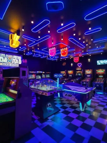 game room,ufo interior,arcades,arcade games,spaceland,arcade