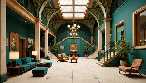 hallway,entrance hall,royal interior,foyer,cochere,driehaus,victorian room,blue room,ornate room,lobby,hallway space,corridors,enfilade,neoclassical,chateauesque,entryway,hotel hall,interior decor,corridor,foyers