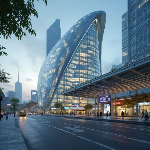 zeil,shenzen,hongdan center,tianjin,xujiahui,bjarke,futuristic architecture,zhangzhou,wangfujing,zhengzhou,potsdamer platz,changzhou,vinoly,youzhou,mvrdv,shenyang,shaoyang,etfe,shenzhen,wanxiang,Photography,General,Realistic