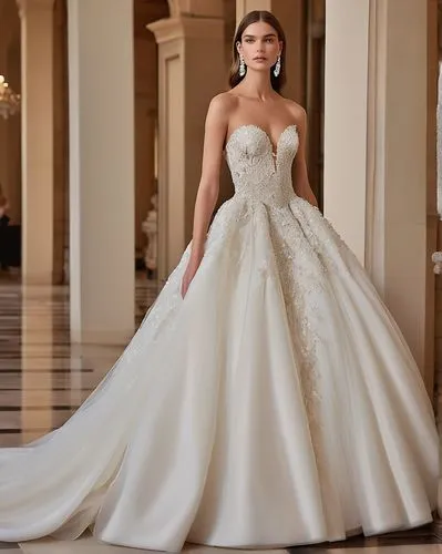 wedding gown,bridal dress,wedding dresses,wedding dress,wedding dress train,bridal clothing,bridal party dress,ball gown,bridal,quinceanera dresses,debutante,blonde in wedding dress,overskirt,bridal veil,bridal suite,strapless dress,wedding photography,quinceañera,tiana,silver wedding,Photography,General,Realistic