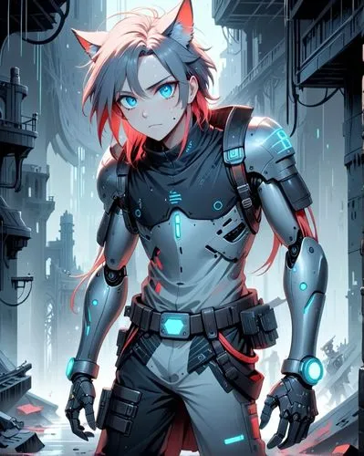 kallen,aoyama,ouda,cyberdog,naruko,fukashiro,Anime,Anime,Traditional